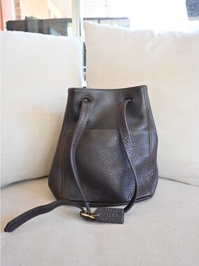 Bag Coach B7E-4923 Vintage Sonoma Pebble Drawstring Bucket Bag Chocolate Brown